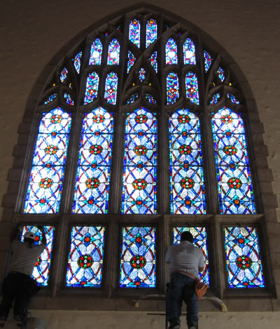 Tim McClure -- Refurbishing and replacement of windows in renovated Sanctuary and Chapel