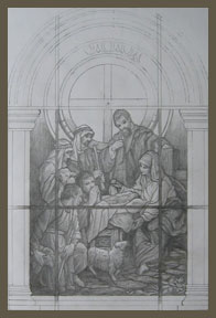Preliminary concept drawing for Nativity