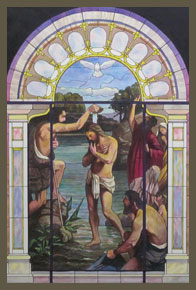 Preliminary concept drawing for The Baptism of Jesus