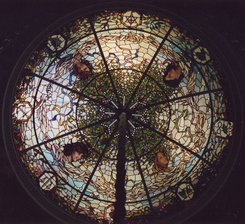 Tim McClure -- Glass dome, forming ceiling of stairwell